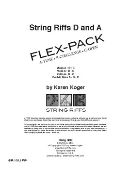 Preview of String Riffs D and A - Flex-Pack Single - StringRiffsVolOne (*"View Preview=MP3)