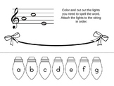 String the Lights! A Treble Clef practice activity for the