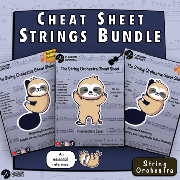Preview of Strings Cheat Sheet Bundle