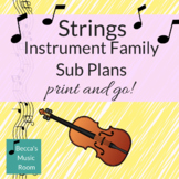 Strings Instruments of the Orchestra Music Sub Plans-- Pri