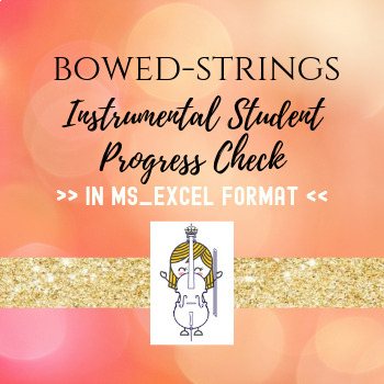 Preview of Strings Student Instrumental Progress Check (Excel)