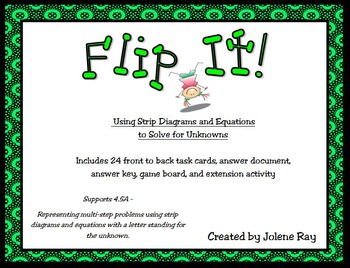 Preview of Strip Diagram Flip It: 4th Grade Math TEKS 4.5A