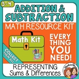 Strip Diagrams, Equations, Number Lines for Addition Subtr