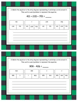 Strip Diagrams: addition and subtraction by Teach Away | TpT