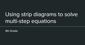 Preview of Strip Diagrams for Multi-Step Problems PowerPoint