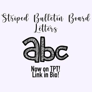 Preview of Striped Bulletin Board Letter Font