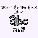 Striped Bulletin Board Letter Font