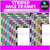 Striped Frames Clip Art Set {Educlips Clipart}