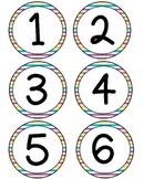 Colorful Striped Number Circles 1-50