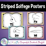Striped Solfege Posters with Curwen Hand Signs