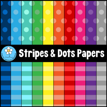 Stripes Dots Digital Background Paper Clipart By Digital Doodle Designs