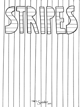 Stripes Pattern Coloring Page by MrsSpeaker | Teachers Pay Teachers