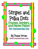 Stripes & Polka Dots Labels Frames Borders Name Plates