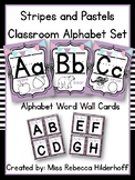 Stripes and Pastel Alphabet Set