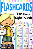 Dolch Sight Words Striped Flashcards