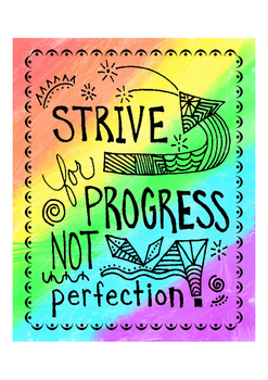 Preview of Strive for progress not perfection