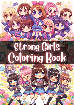 Preview of Strong Girls Coloring Book