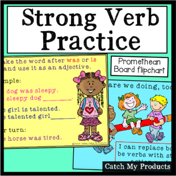 Preview of Strong Verbs for PROMETHEAN Board