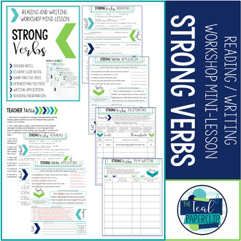 Preview of Strong Verbs: Reading and Writing Workshop Mini-Lesson