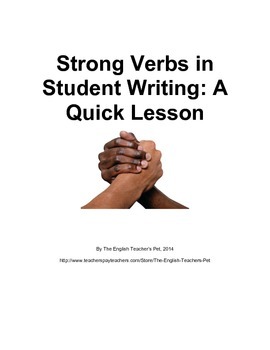 Preview of Strong Verbs in Student Writing- A Quick Lesson