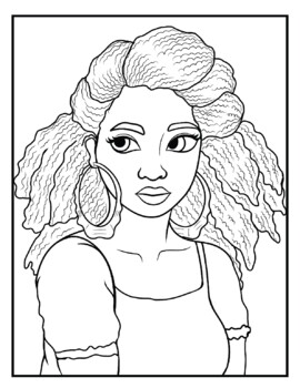 Strong Women Coloring Pages, Beautiful Black women Coloring, Amazing ...