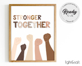 Stronger together poster, diversity and inclusion poster, 