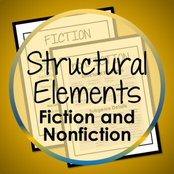 Preview of Structural Elements Handout - Fiction and Nonfiction