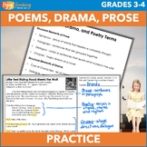 Poem, Drama & Prose Practice Worksheets – Labeling Story P