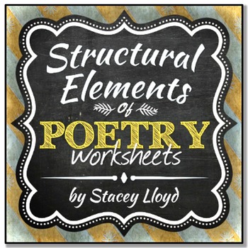 Preview of Structural Elements of Poetry Unit {Notes & Worksheets}