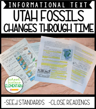 Preview of Structure and Function Stability and Change in Utah Fossils 4th Grade