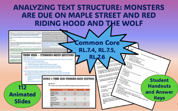 Preview of Structure: Monsters are due on Maple St. and Red Riding Hood & the Wolf RL.7.5