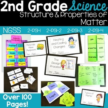 Preview of 2nd Grade Matter Activities States of Matter Properties of Matter NGSS Science