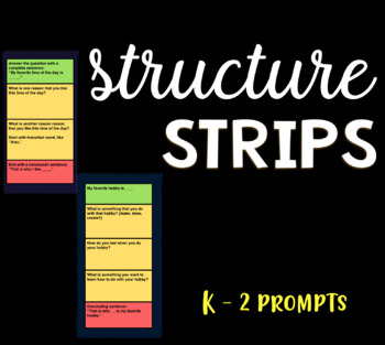 Preview of Structure Strips K-2