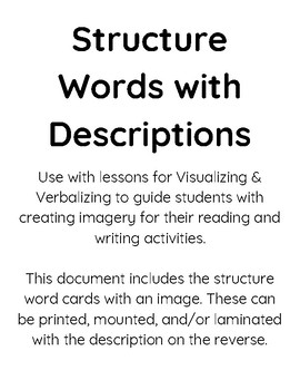 Preview of Structure Word Cards