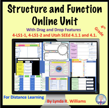 Preview of Structure and Function Online Learning NGSS 4-LS1-1, NGSS 4-LS1-1
