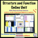 Structure and Function Online Learning NGSS 4-LS1-1, NGSS 4-LS1-1