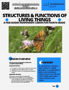 Preview of Structure and Functions of Living Things