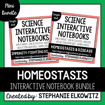 Preview of Homeostasis, Immunity & Disease Interactive Notebook Bundle | Editable Notes