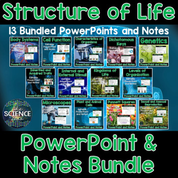 Preview of Structure of Life PowerPoint and Notes Bundle