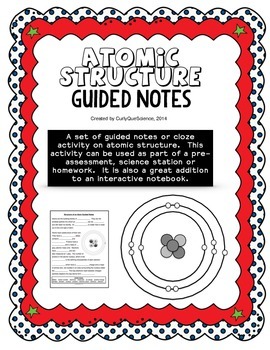 Preview of Structure of an Atom Guided Notes