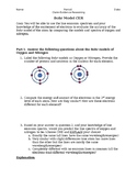 Structure of the Atom: Bohr Model Claim-Evidence-Reasoning