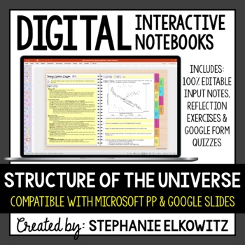 Preview of Structure of the Universe Digital Interactive Notebook | Google & Microsoft