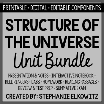 Preview of Structure of the Universe Unit Bundle | Printable, Digital & Editable Components