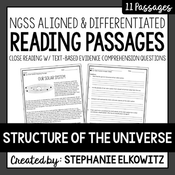 Preview of Structure of the Universe Reading Passages | Printable & Digital