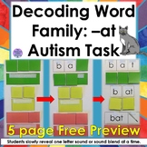 Word Family- at Decoding Task (Autism and Special Education)