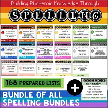 Preview of Structured Literacy- Bundle of ALL Bundles - SPELLING + Spelling Generator