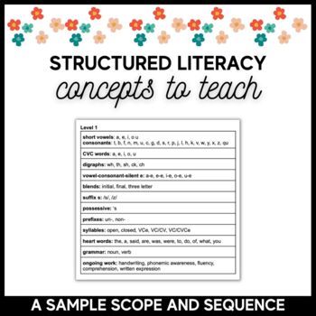 Preview of Structured Literacy Concepts