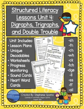 Preview of Structured Literacy Curriculum Unit 4: Digraphs, Trigraphs, Double Trouble