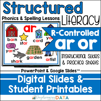 Preview of R-Controlled Vowels AR OR Structured Literacy Digital Phonics Lessons