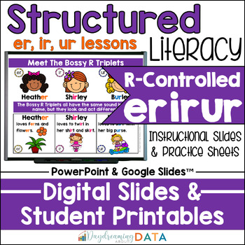 Preview of Structured Literacy Digital Phonics Lessons | R-Controlled Vowels ER, IR, UR